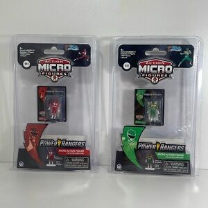 World's Smallest "Power Ranger" red ranger & green ranger